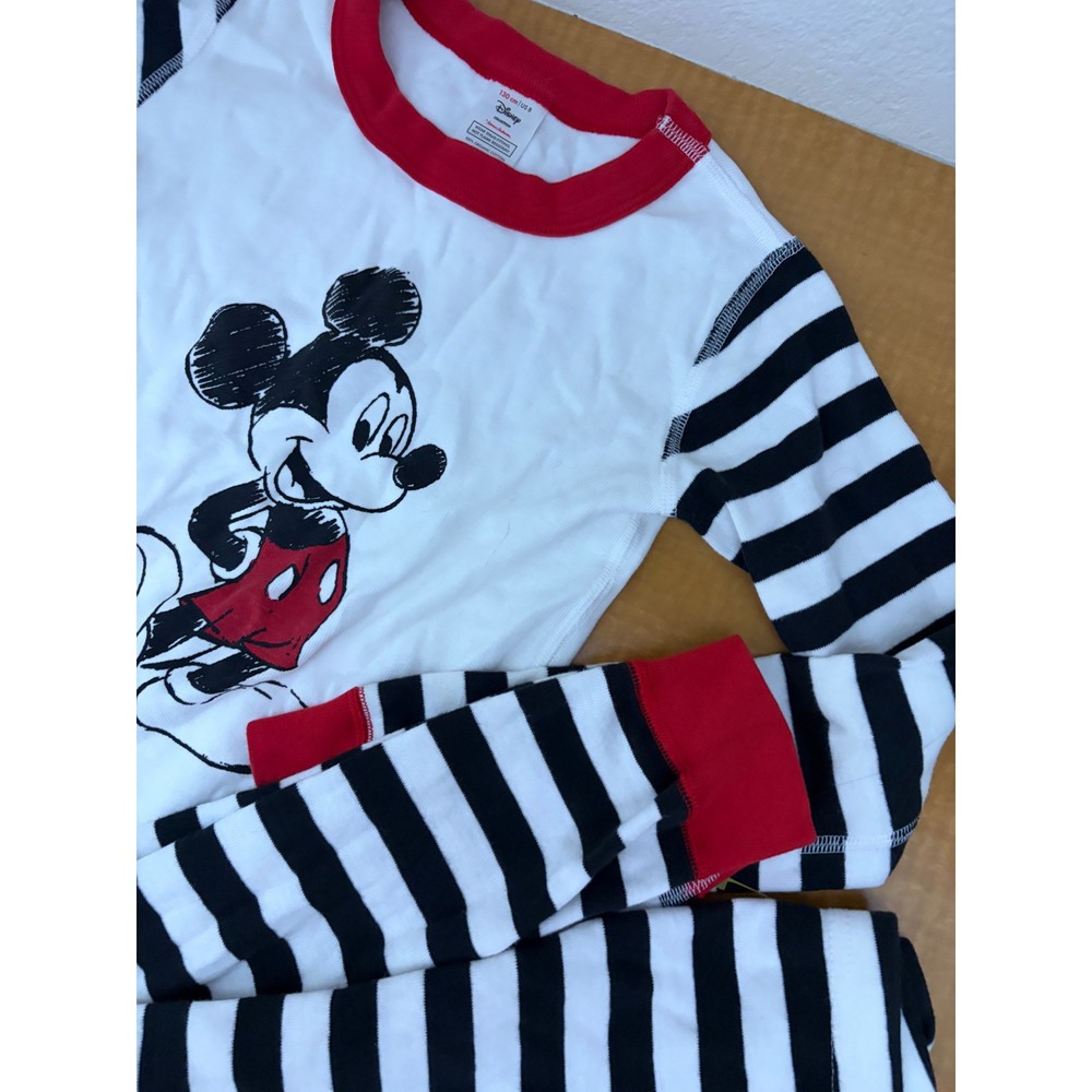 Hanna Andersson Disney Mickey Mouse Pajamas Set Kids Size 8 Organic Cotton